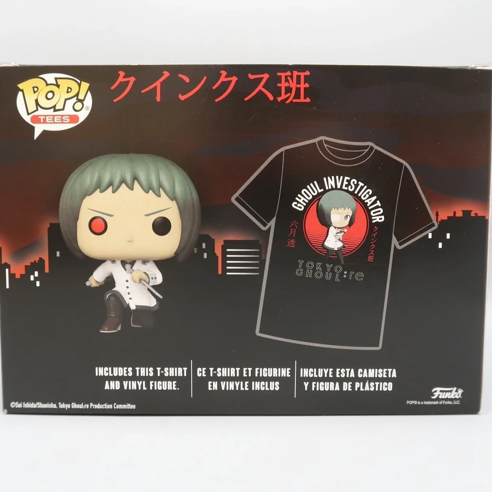 Tokyo Ghoul:re Toru Mutsuki Funko Pop  & Tee Set Gamestop Investigator Small